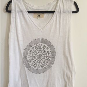 Cute white tank from Barcelona!